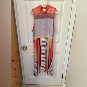 Maeve Anthropologie Cleary Striped Sleeveless Midi Dress Multicolor XL NWT